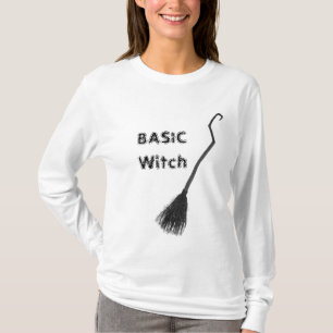 Custom BASIC WITCH Broom Funny Women Long Sleeve T-Shirt