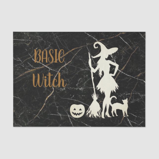 Custom BASIC WITCH Cat Funny Cool Aesthetic Cute Tissue Paper (Front)