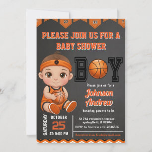 Custom Basketball Baby Shower Invitation