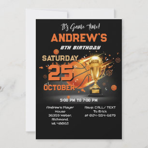 Custom Basketball Birthday Invitation Template