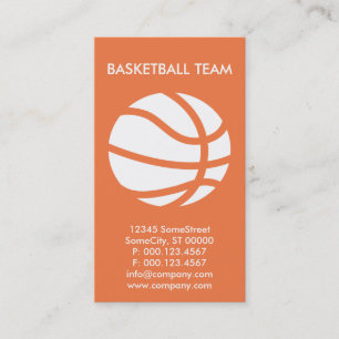 custom basketball business business card