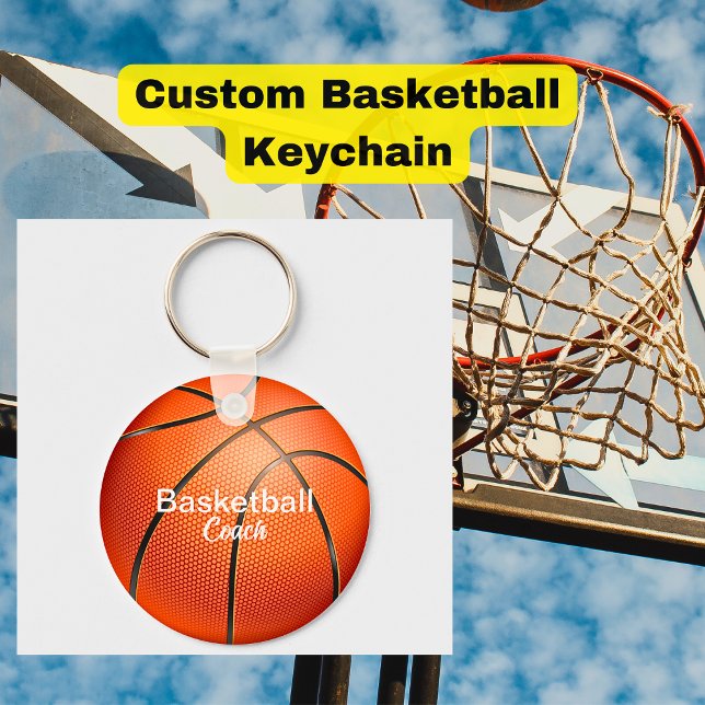 Custom Basketball Coach Keepsake Key Ring (Creator Uploaded)