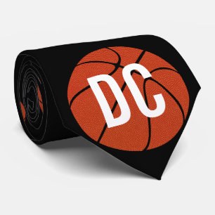 Custom Basketball Coach School Letters or Number Tie