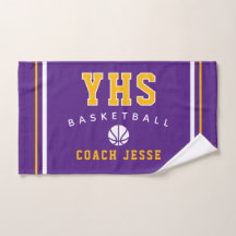 Custom Basketball Coach Towel, Team Gift for Coach