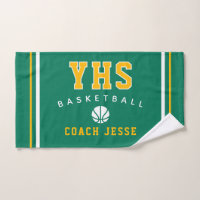 Custom Basketball Coach Towel, Team Gift for Coach