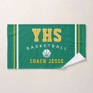 Custom Basketball Coach Towel, Team Gift for Coach Hand Towel
