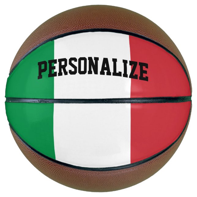 Custom basketball gift with Italian flag colours (Front)