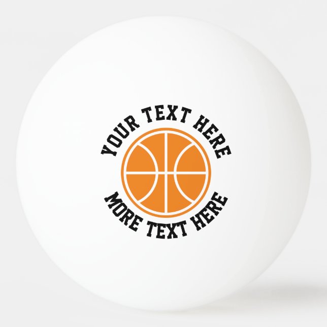 Custom basketball icon table tennis ping pong ball (Front)