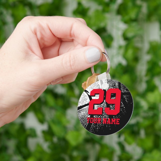 Custom basketball jersey number keychains for fans (Hand)