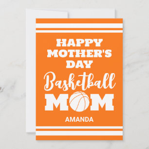 Custom Basketball Mum Mother's Day Photo Flat Card
