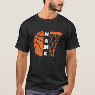 Custom Basketball Name Split T-Shirt