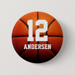 Custom Basketball Numbers 6 Cm Round Badge