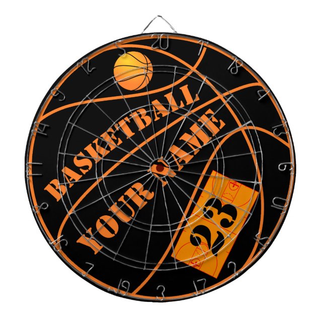 Custom Basketball Personalised Dartboard (Front)