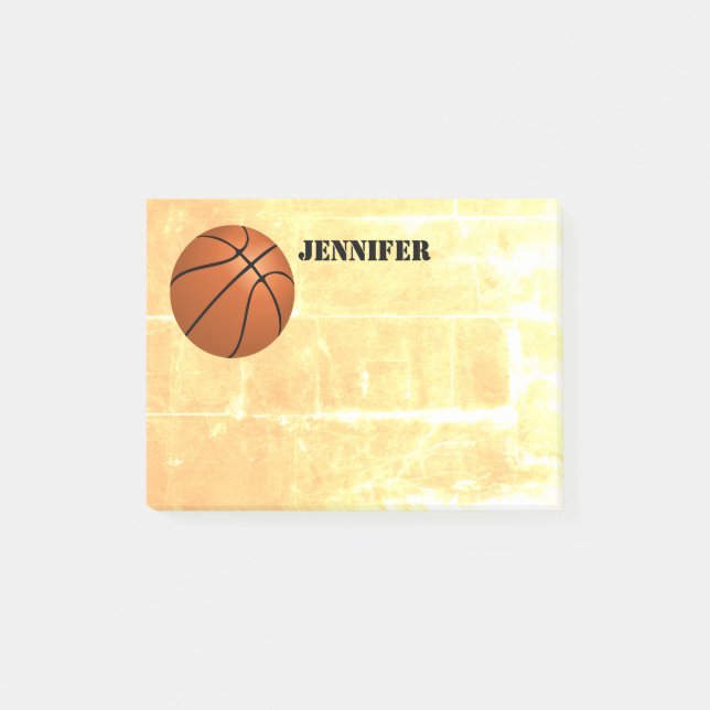 custom basketball post it note to personalise (Front)