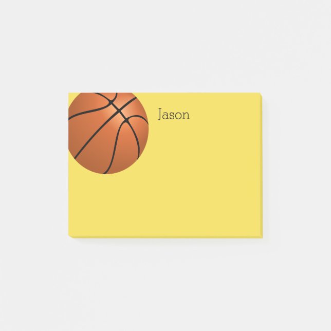 custom basketball post it note to personalise (Front)