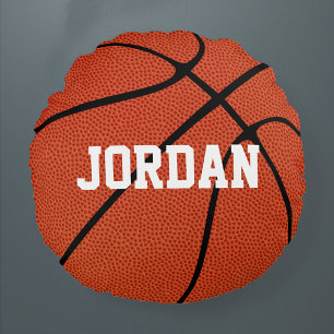Custom Basketball Round Throw Pillow