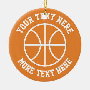 Custom basketball sports Christmas tree ornament