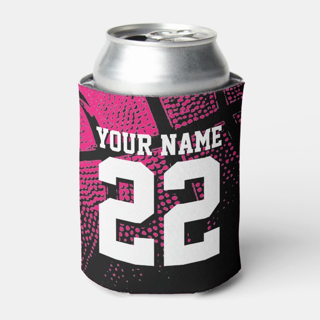 Custom basketball sports jersey number can cooler (Can Front)