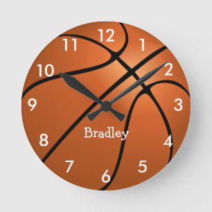 Custom Basketball Sports Round Clock