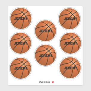 custom basketball stickers add  your name