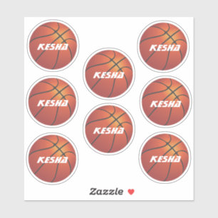 custom basketball stickers add  your name or team 