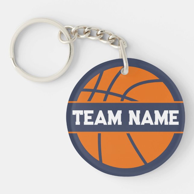 Custom Basketball Team | Name | Number Key Ring (Front)