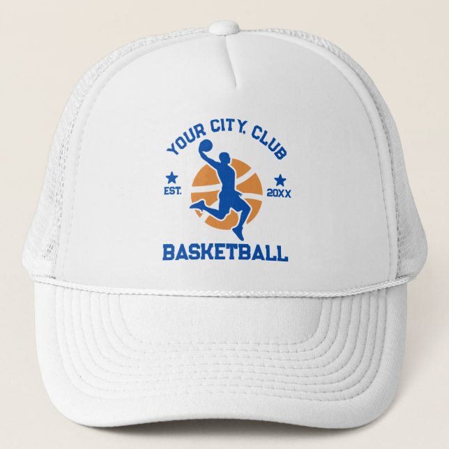 Custom Basketball Team Player Trucker Hat Gift (Front)