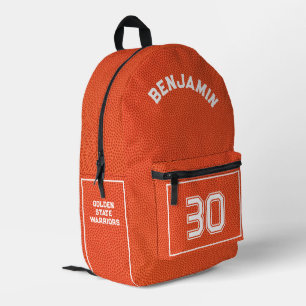 Custom Basketball Textured Name  Printed Backpack
