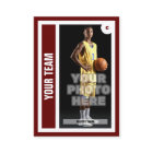 Custom Basketball Trading Card - Dark Red