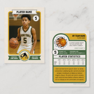 Custom Basketball Trading Card, Retro Player Card