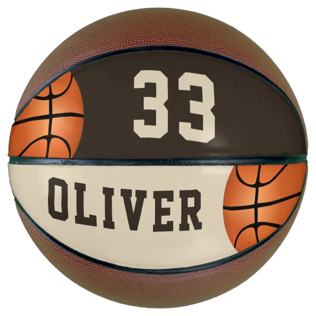 Custom Basketball with Player's Name and Number (Front)