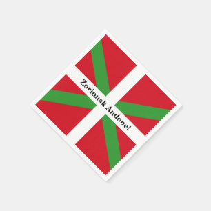 Custom, Basque Country national flag, ikurriña: Napkin