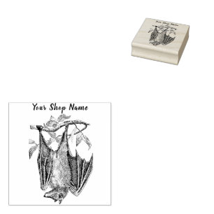 Custom Bat Small Business  Rubber Stamp