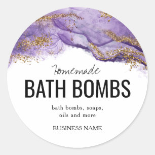 Custom Bath Bomb Label Template – Editable Logo & 