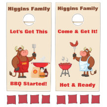 Custom BBQ Bash Cornhole Game Set