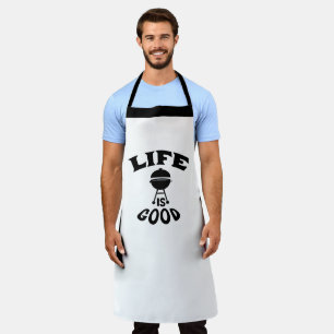 Custom BBQ Lover Griller Dad Mum Life is Good Apron