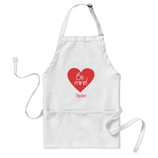 Custom Be Mine Heart Standard Apron (Front)