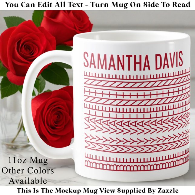 Custom Be My Valentine & Name Hidden Message  Coffee Mug (Creator Uploaded)