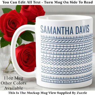 Custom Be My Valentine & Name Hidden Message Coffee Mug