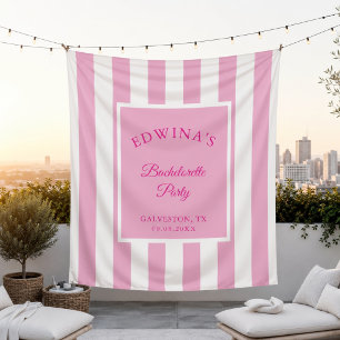Custom Beach Bach Coastal Bachelorette Party Decor Tapestry