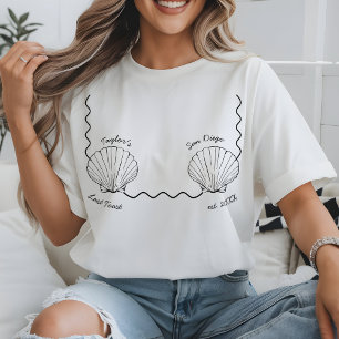 Custom Beach Bachelorette Last Toast On The Coast T-Shirt