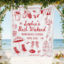 Custom Beach Bachelorette Party Banner Decor