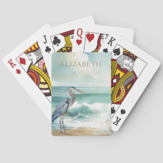 Custom Beach Bird Personalised Playing Cards