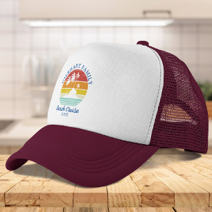 Custom Beach Cruise Family Reunion Matching Retro Trucker Hat