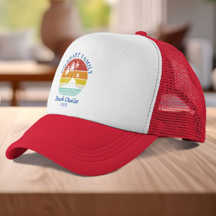 Custom Beach Cruise Family Reunion Matching Retro Trucker Hat