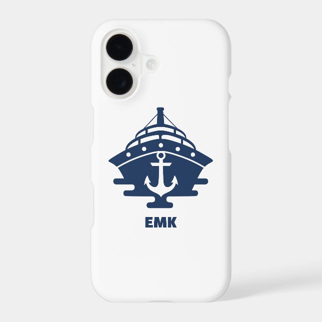 Custom Beach Cruise Nautical Anchor Monogram (Back)