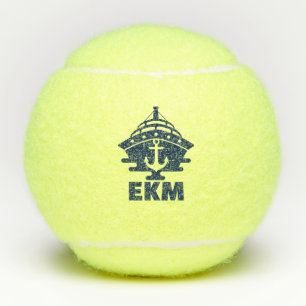 Custom Beach Cruise Nautical Anchor Monogram Tennis Balls