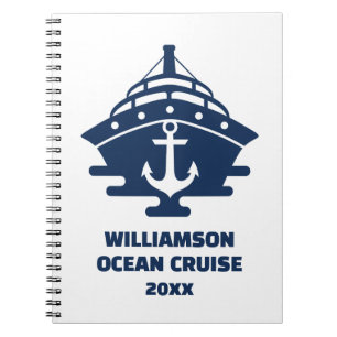 Custom Beach Cruise Nautical Anchor Trip Notebook