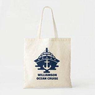 Custom Beach Cruise Nautical Anchor Trip Tote Bag