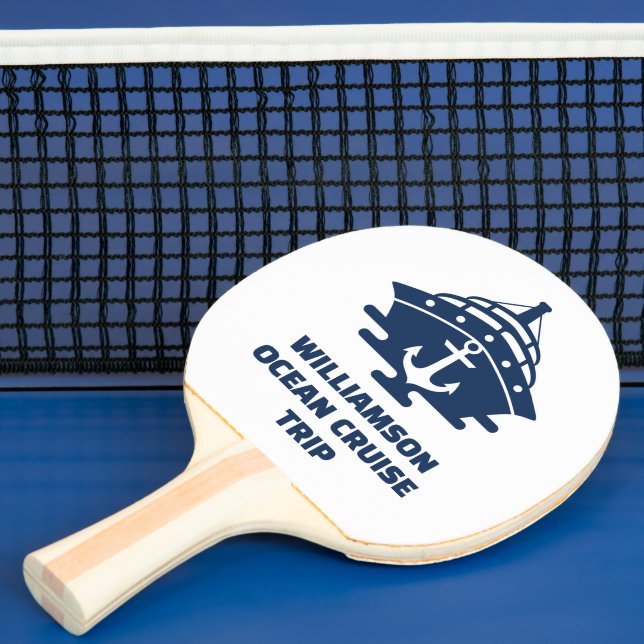 Custom Beach Cruise Nautical Trip Ping Pong Paddle (Insitu)